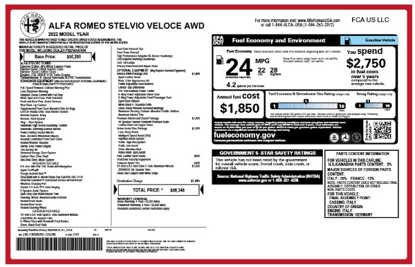 Used 2022 Alfa Romeo Stelvio Veloce for sale Sold at Bentley Greenwich in Greenwich CT 06830 20