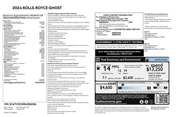 Used 2024 Rolls-Royce Ghost for sale $299,900 at Bentley Greenwich in Greenwich CT 06830 26