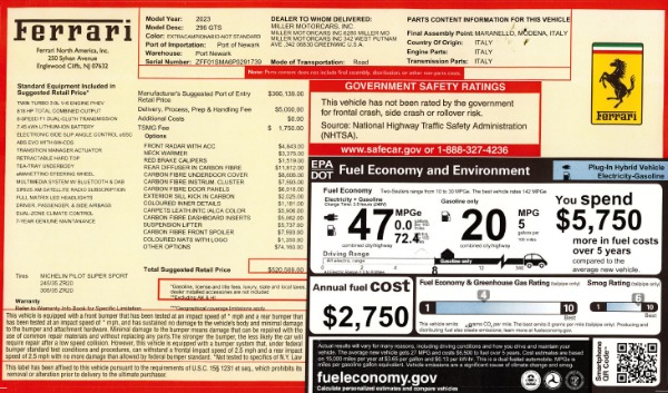 Used 2023 Ferrari 296 GTS for sale $429,900 at Bentley Greenwich in Greenwich CT 06830 2