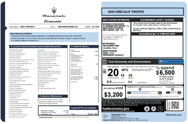 New 2024 Maserati Grecale Trofeo | Greenwich, CT