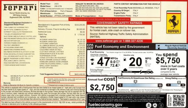 Used 2023 Ferrari 296 GTB for sale Call for price at Bentley Greenwich in Greenwich CT 06830 2