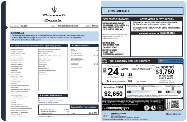 Used 2025 Maserati Grecale for sale $57,550 at Bentley Greenwich in Greenwich CT 06830 25