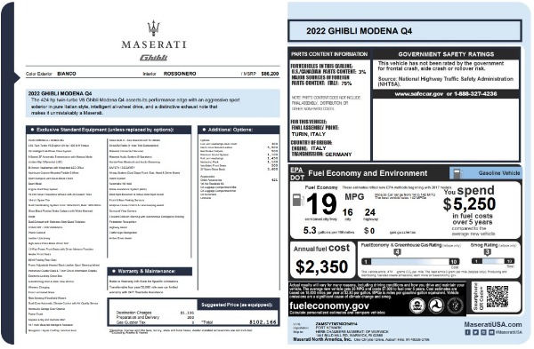 New 2022 Maserati Ghibli Modena Q4 | Greenwich, CT