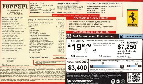 Used 2024 Ferrari Roma Spider for sale $289,900 at Bentley Greenwich in Greenwich CT 06830 2