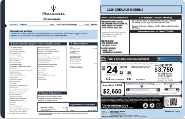 Used 2025 Maserati Grecale Modena for sale $61,116 at Bentley Greenwich in Greenwich CT 06830 27