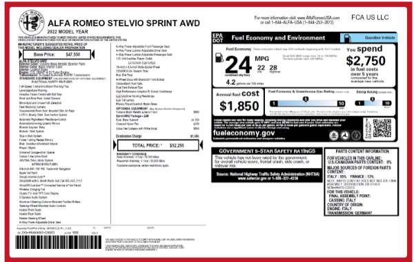 Used 2022 Alfa Romeo Stelvio Sprint for sale $24,900 at Bentley Greenwich in Greenwich CT 06830 25