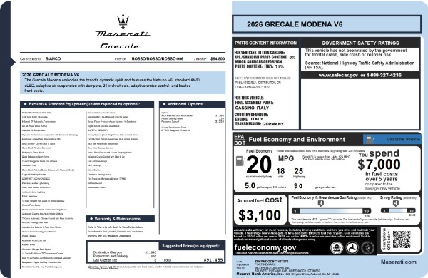 New 2026 Maserati Grecale Modena | Greenwich, CT