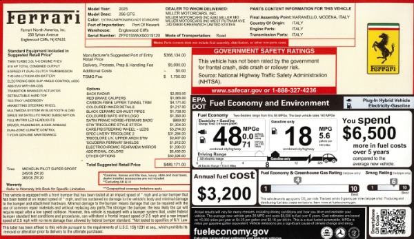 Used 2025 Ferrari 296 GTS for sale $449,900 at Bentley Greenwich in Greenwich CT 06830 2