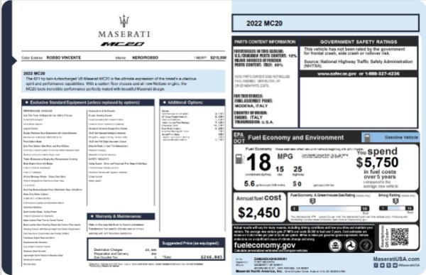 Used 2022 Maserati MC20 for sale $175,900 at Bentley Greenwich in Greenwich CT 06830 24