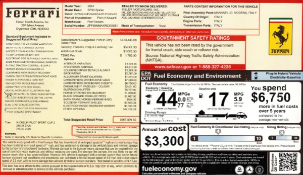 Used 2024 Ferrari SF90 Spider for sale $559,900 at Bentley Greenwich in Greenwich CT 06830 2