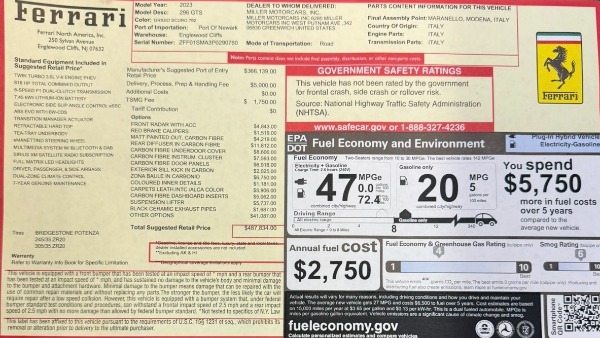 Used 2023 Ferrari 296 GTS for sale $355,900 at Bentley Greenwich in Greenwich CT 06830 2