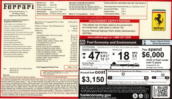 Used 2025 Ferrari 296 GTB for sale $335,900 at Bentley Greenwich in Greenwich CT 06830 2