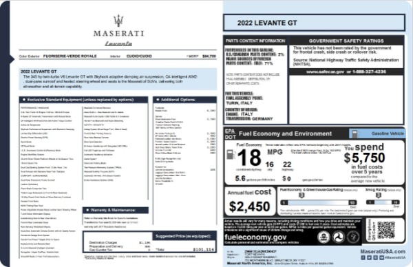 Used 2022 Maserati Levante GT for sale $42,900 at Bentley Greenwich in Greenwich CT 06830 24
