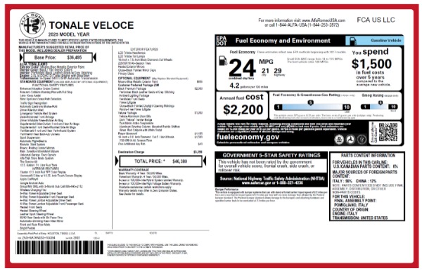 New 2025 Alfa Romeo Tonale Intensa | Greenwich, CT