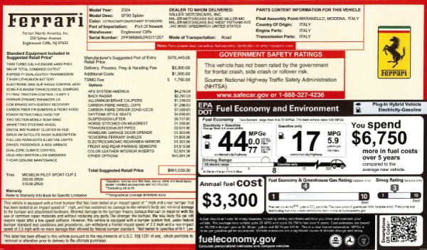 Used 2024 Ferrari SF90 Spider for sale $569,900 at Bentley Greenwich in Greenwich CT 06830 2