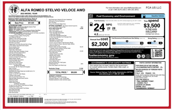 Used 2023 Alfa Romeo Stelvio Veloce for sale $34,900 at Bentley Greenwich in Greenwich CT 06830 25