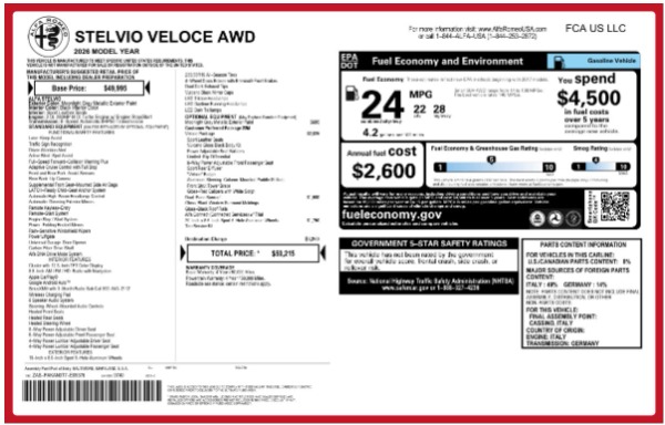 New 2026 Alfa Romeo Stelvio Veloce | Greenwich, CT