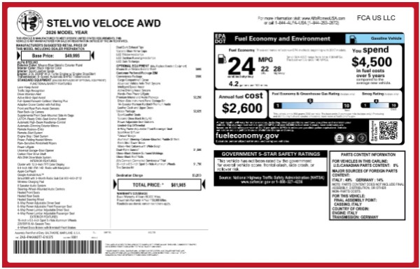 New 2026 Alfa Romeo Stelvio Veloce | Greenwich, CT