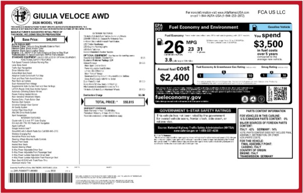New 2026 Alfa Romeo Stelvio Veloce | Greenwich, CT