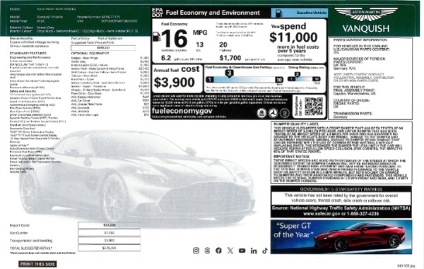 New 2026 Aston Martin Vanquish Volante for sale Call for price at Bentley Greenwich in Greenwich CT 06830 19