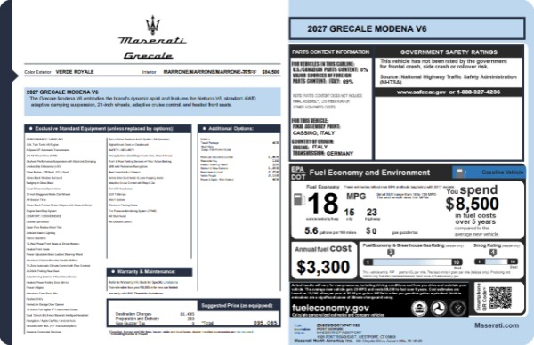 New 2027 Maserati Grecale Modena V6 | Greenwich, CT