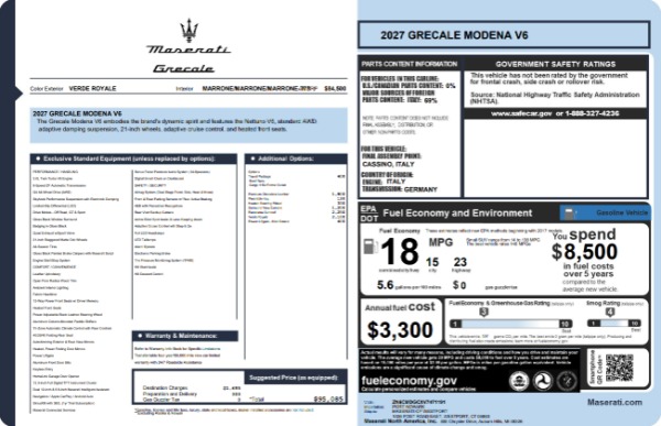 New 2027 Maserati Grecale Modena V6 | Greenwich, CT